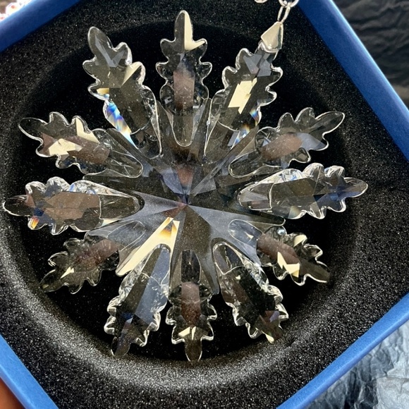 Crystal Snowflake Sun Catcher Christmas Tree Decor Czech Bohemia Crystal Gift - Picture 1 of 5